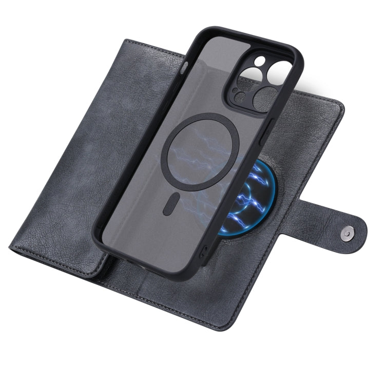 For iPhone 15 ViLi GV Series MagSafe Magnetic Zipper Leather Phone Case(Black) - HoMEdemic™ 