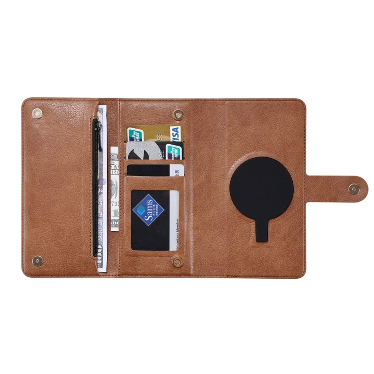 For iPhone 15 ViLi GV Series MagSafe Magnetic Zipper Leather Phone Case(Brown) - HoMEdemic™ 