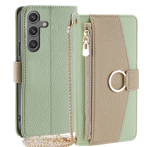 For Samsung Galaxy S24 5G Crossbody Litchi Texture Leather Phone Case(Green) - HoMEdemic™ 