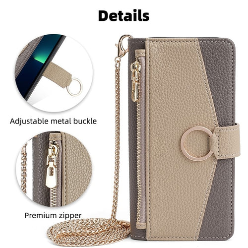 For Samsung Galaxy S24 5G Crossbody Litchi Texture Leather Phone Case(Grey) - HoMEdemic™ 