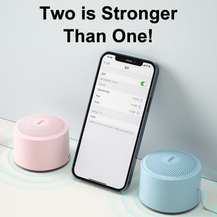 EWA A124 Portable Mini TWS Bluetooth Speaker Outdoor IPX5 Waterproof Subwoofer(Pink) - HoMEdemic™ 