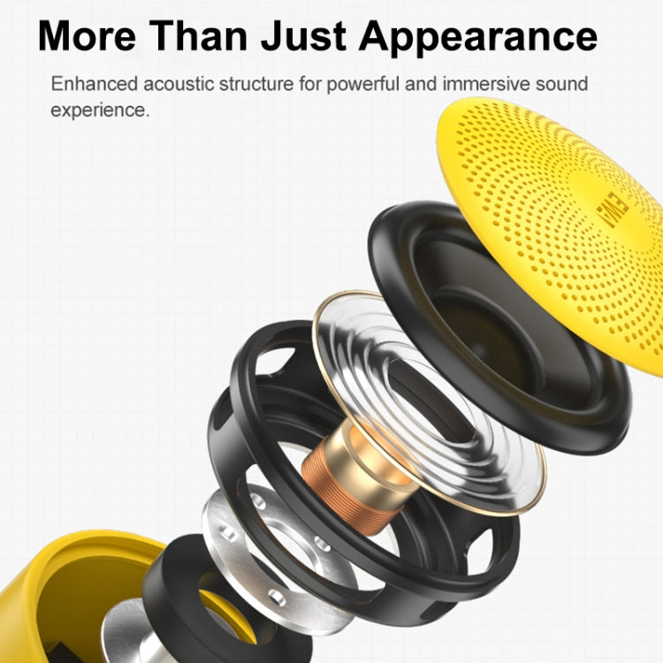 EWA A124 Portable Mini TWS Bluetooth Speaker Outdoor IPX5 Waterproof Subwoofer(Yellow) - HoMEdemic™ 