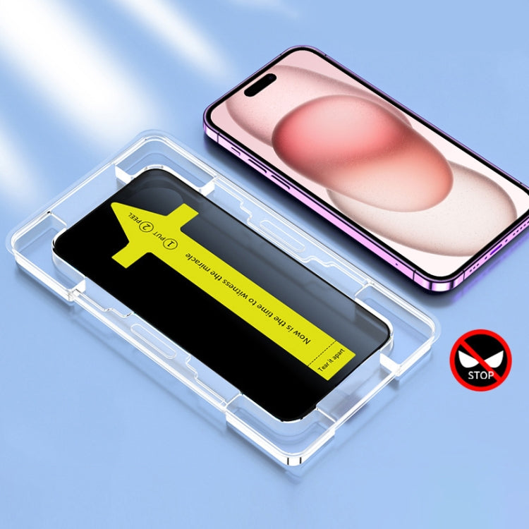 For iPhone 15 Pro Anti-peeping Fast Attach Dust-proof Anti-static Tempered Glass Film - HoMEdemic™ 