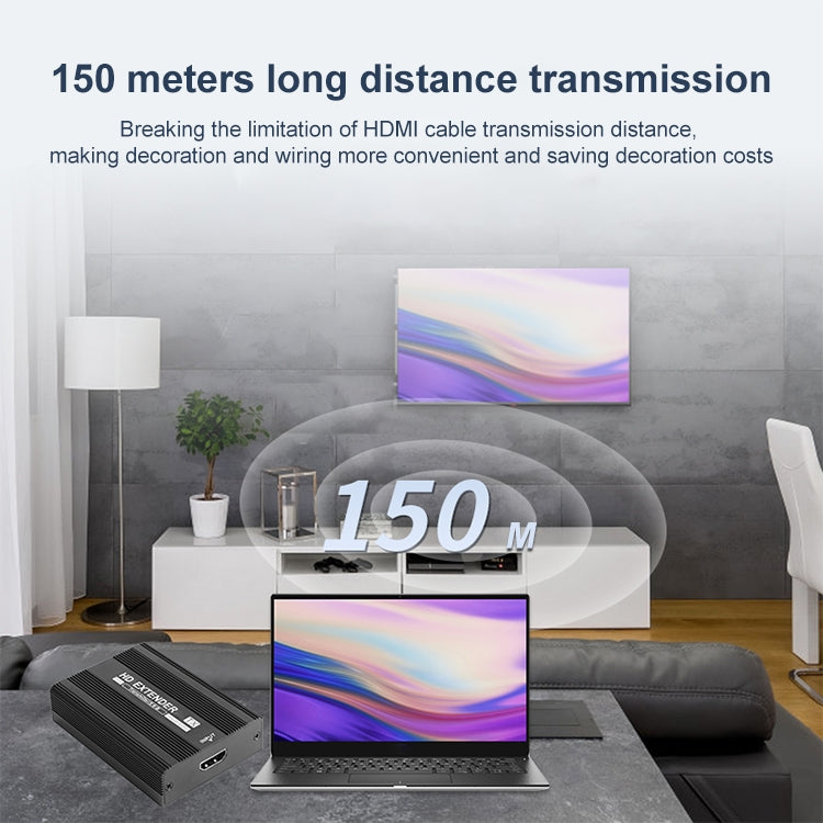 Measy ET1815 HDMI Extender Transmitter and Receiver Converter, Transmission Distance: 150m, Plug:EU - HoMEdemic™ 