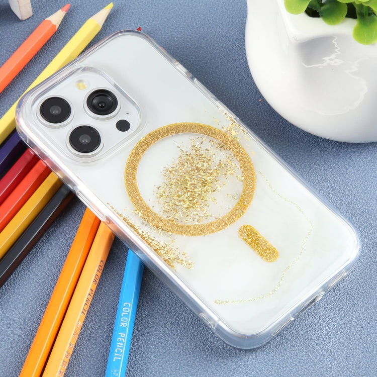 For iPhone 15 Pro Max DFANS DESIGN Magsafe Magnetic Starlight Shining Phone Case(Gold Foil Marble) - HoMEdemic™ 