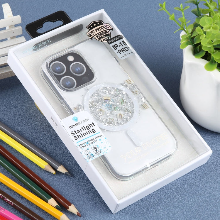 For iPhone 15 Pro DFANS DESIGN Magsafe Magnetic Starlight Shining Phone Case(Silver Foil Shell) - HoMEdemic™ 