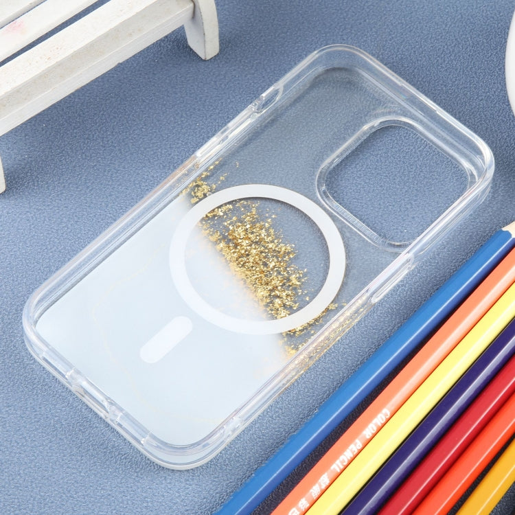 For iPhone 15 Pro DFANS DESIGN Magsafe Magnetic Starlight Shining Phone Case(Gold Foil Marble) - HoMEdemic™ 
