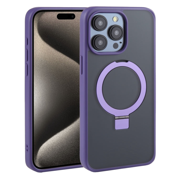 For iPhone 15 Pro Max DFANS DESIGN Frosted Magsafe Magnetic Holder Phone Case(Purple) - HoMEdemic™ 