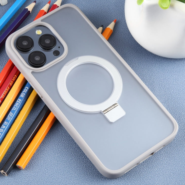 For iPhone 15 Pro Max DFANS DESIGN Frosted Magsafe Magnetic Holder Phone Case(Grey) - HoMEdemic™ 