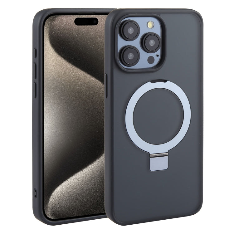 For iPhone 15 Pro Max DFANS DESIGN Frosted Magsafe Magnetic Holder Phone Case(Black) - HoMEdemic™ 