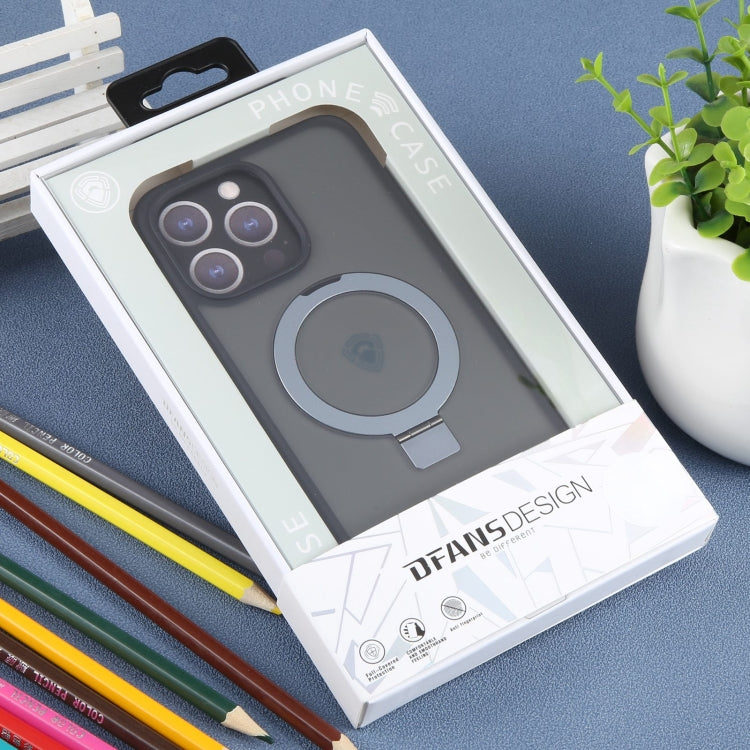 For iPhone 15 Pro Max DFANS DESIGN Frosted Magsafe Magnetic Holder Phone Case(Black) - HoMEdemic™ 