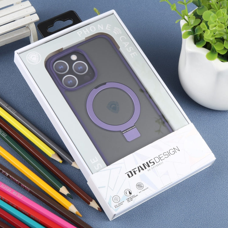 For iPhone 15 Pro DFANS DESIGN Frosted Magsafe Magnetic Holder Phone Case(Purple) - HoMEdemic™ 