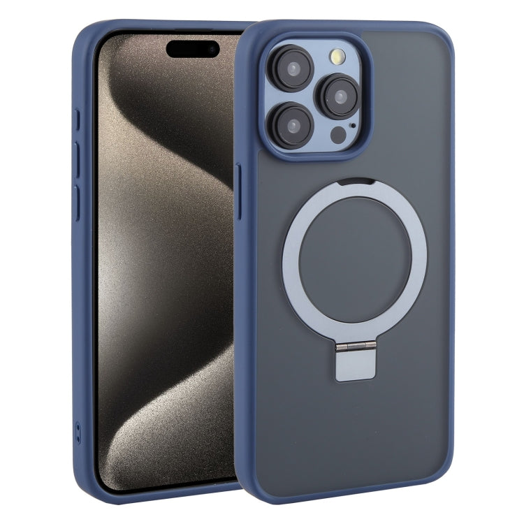 For iPhone 15 Pro DFANS DESIGN Frosted Magsafe Magnetic Holder Phone Case(Blue) - HoMEdemic™ 