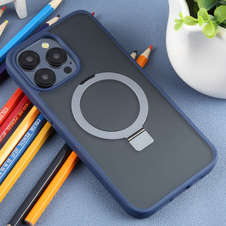 For iPhone 15 Pro DFANS DESIGN Frosted Magsafe Magnetic Holder Phone Case(Blue) - HoMEdemic™ 
