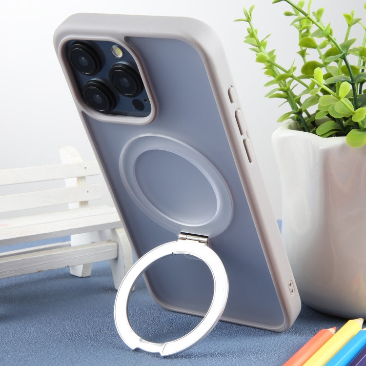 For iPhone 15 Pro DFANS DESIGN Frosted Magsafe Magnetic Holder Phone Case(Grey) - HoMEdemic™ 