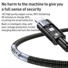 YESIDO CA159 1.2m 27W USB-C / Type-C to 8 Pin Auto Power-off Charging Cable(Black) - HoMEdemic™ 