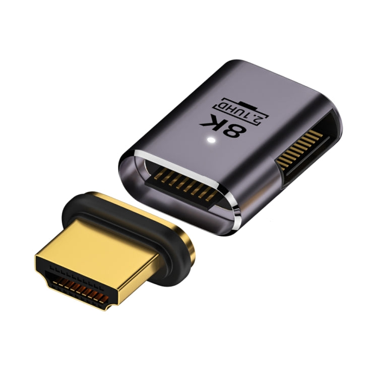 8K 60Hz HDTV to HDTV Magnetic Adapter, Male Straight Female Side Right Bend - HoMEdemic™ 