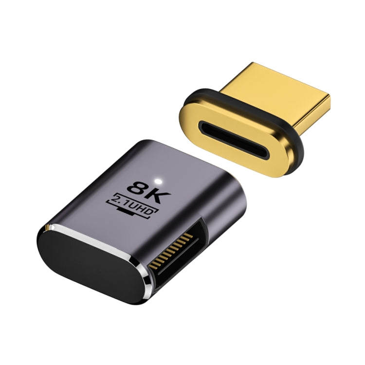 8K 60Hz HDTV to HDTV Magnetic Adapter, Male Straight Female Side Left Bend - HoMEdemic™ 