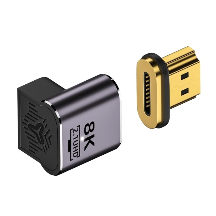 8K 60Hz HDTV to HDTV Magnetic Adapter, 3D Curved Female Vertical Reverse Side - HoMEdemic™ 