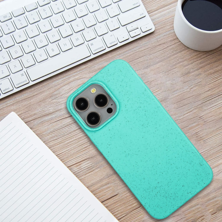 For iPhone 15 Pro Wheat MagSafe Magnetic Straw Material + TPU Phone Case(Green) - HoMEdemic™ 