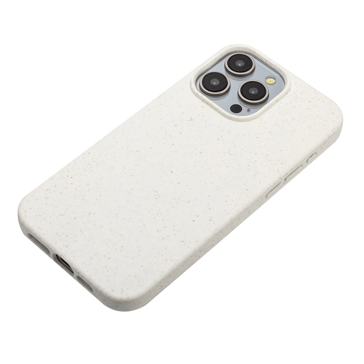For iPhone 15 Pro Wheat MagSafe Magnetic Straw Material + TPU Phone Case(White) - HoMEdemic™ 