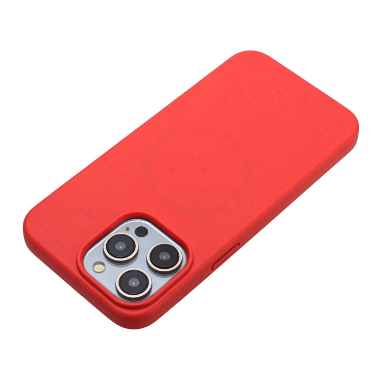 For iPhone 15 Pro Wheat MagSafe Magnetic Straw Material + TPU Phone Case(Red) - HoMEdemic™ 