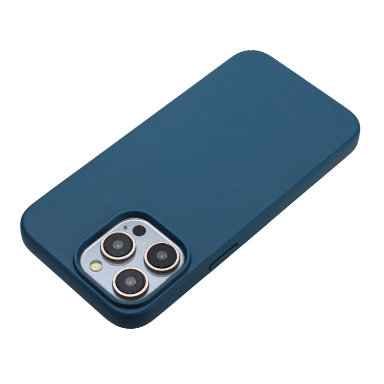 For iPhone 15 Pro Wheat MagSafe Magnetic Straw Material + TPU Phone Case(Blue) - HoMEdemic™ 