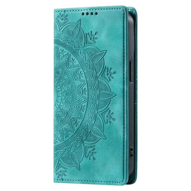 For iPhone 15 Pro Totem Embossed Magnetic Leather Phone Case(Green) - HoMEdemic™ 