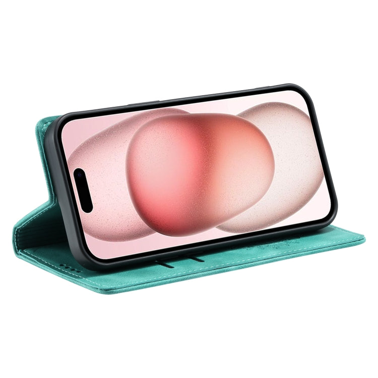 For iPhone 15 Pro Totem Embossed Magnetic Leather Phone Case(Green) - HoMEdemic™ 