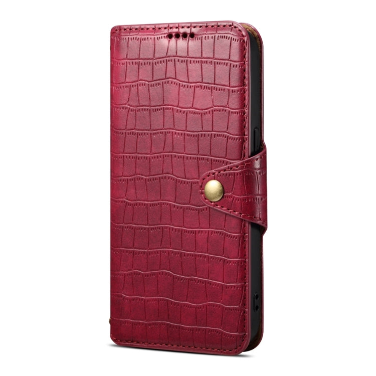 For Samsung Galaxy S23+ Denior Crocodile Texture Oil Edge Leather Phone Case(Rose Red) - HoMEdemic™ 