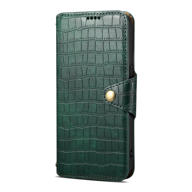 For Samsung Galaxy S23+ Denior Crocodile Texture Oil Edge Leather Phone Case(Green) - HoMEdemic™ 