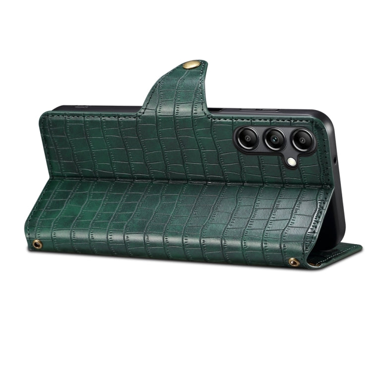 For Samsung Galaxy S23+ Denior Crocodile Texture Oil Edge Leather Phone Case(Green) - HoMEdemic™ 