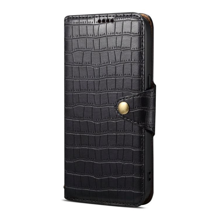 For Samsung Galaxy S23+ Denior Crocodile Texture Oil Edge Leather Phone Case(Black) - HoMEdemic™ 