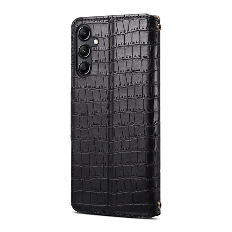 For Samsung Galaxy S23+ Denior Crocodile Texture Oil Edge Leather Phone Case(Black) - HoMEdemic™ 