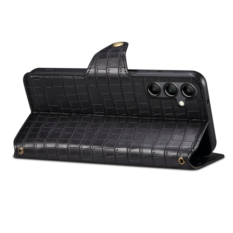 For Samsung Galaxy S23+ Denior Crocodile Texture Oil Edge Leather Phone Case(Black) - HoMEdemic™ 
