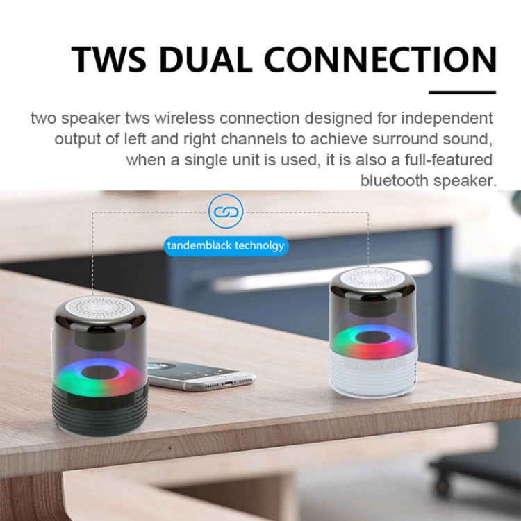 T&G TG369 Portable mini LED Wireless Bluetooth Speaker(White) - HoMEdemic™ 
