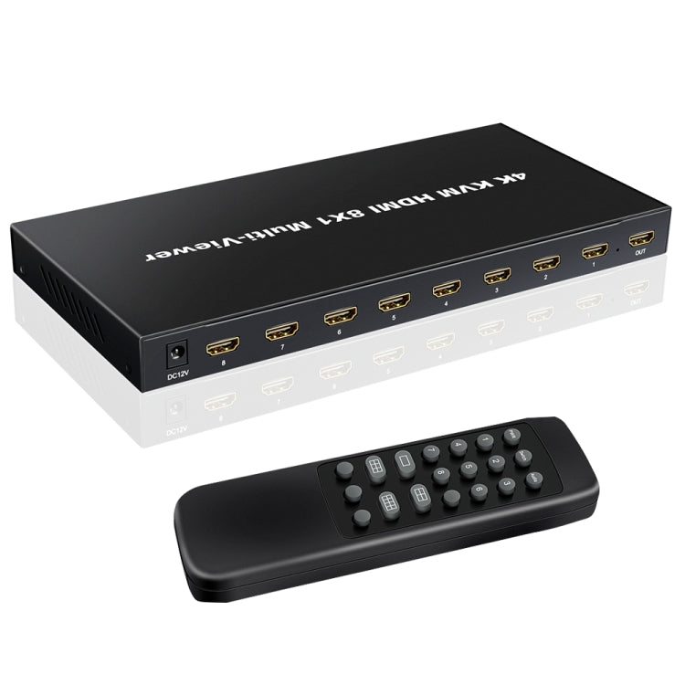 NK-E80 4K 30Hz 8 In 1 Out HDMI 8-way Screen Splitter KVM Switch(US Plug) - HoMEdemic™ 