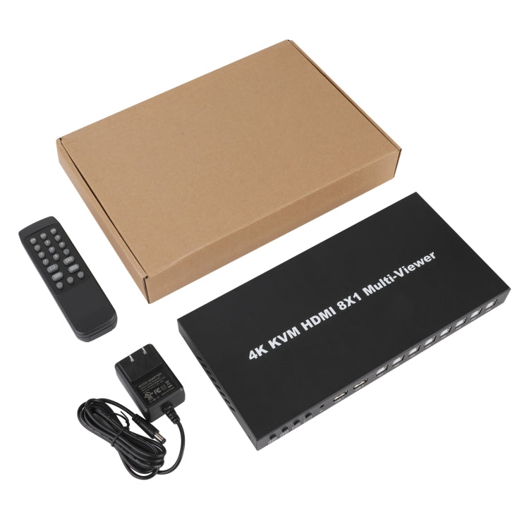 NK-E80 4K 30Hz 8 In 1 Out HDMI 8-way Screen Splitter KVM Switch(US Plug) - HoMEdemic™ 