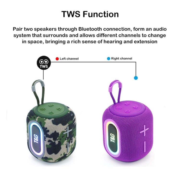 T&G TG664 LED Portable Subwoofer Wireless Bluetooth Speaker(Red) - HoMEdemic™ 