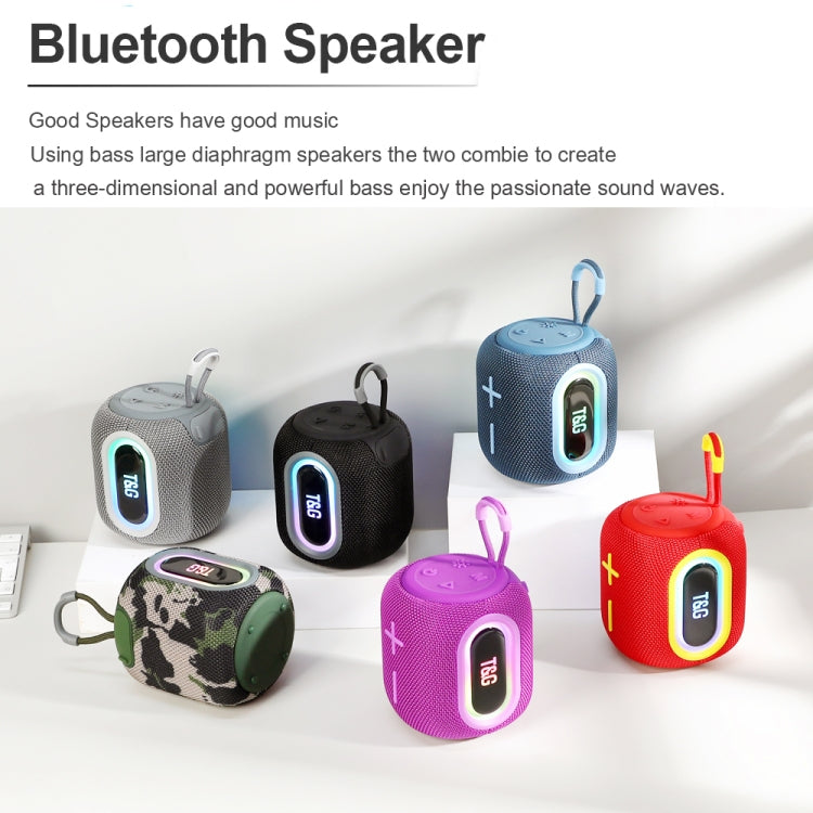 T&G TG664 LED Portable Subwoofer Wireless Bluetooth Speaker(Purple) - HoMEdemic™ 