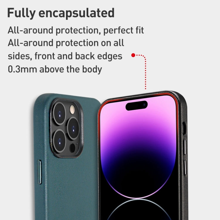 For iPhone 15 Pro Lamb Grain PU Back Cover Phone Case(Navy Blue) - HoMEdemic™ 