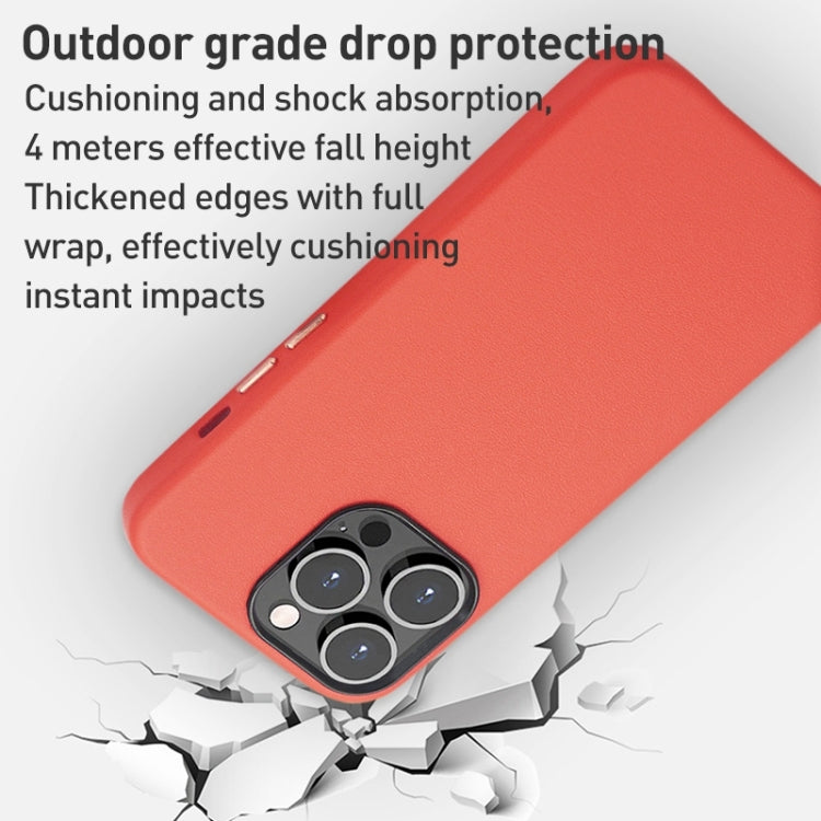For iPhone 15 Pro Max Lamb Grain PU Back Cover Phone Case(Red) - HoMEdemic™ 