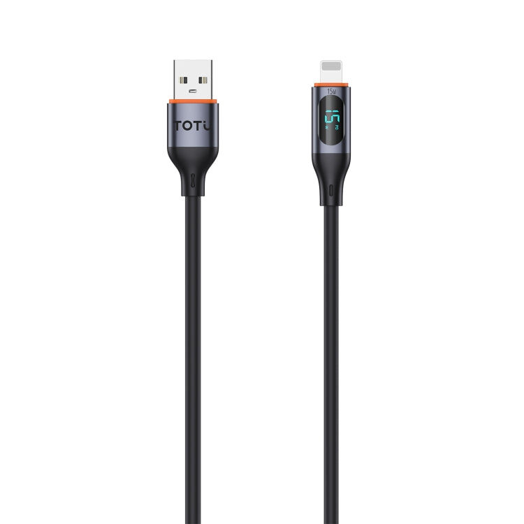TOTU CB-7-L 15W USB to 8 Pin Digital Display Fast Charging Silicone Cable, Length: 1m(Black) - HoMEdemic™ 