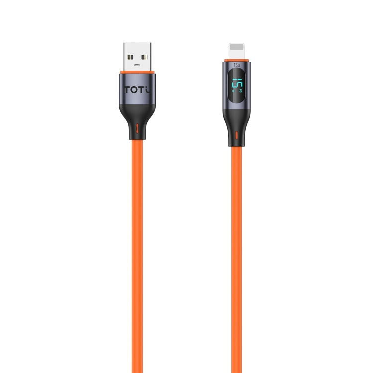 TOTU CB-7-L 15W USB to 8 Pin Digital Display Fast Charging Silicone Cable, Length: 1m(Orange) - HoMEdemic™ 