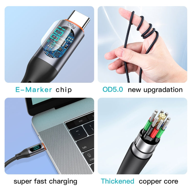 TOTU CB-7-L 15W USB to 8 Pin Digital Display Fast Charging Silicone Cable, Length: 1m(Orange) - HoMEdemic™ 