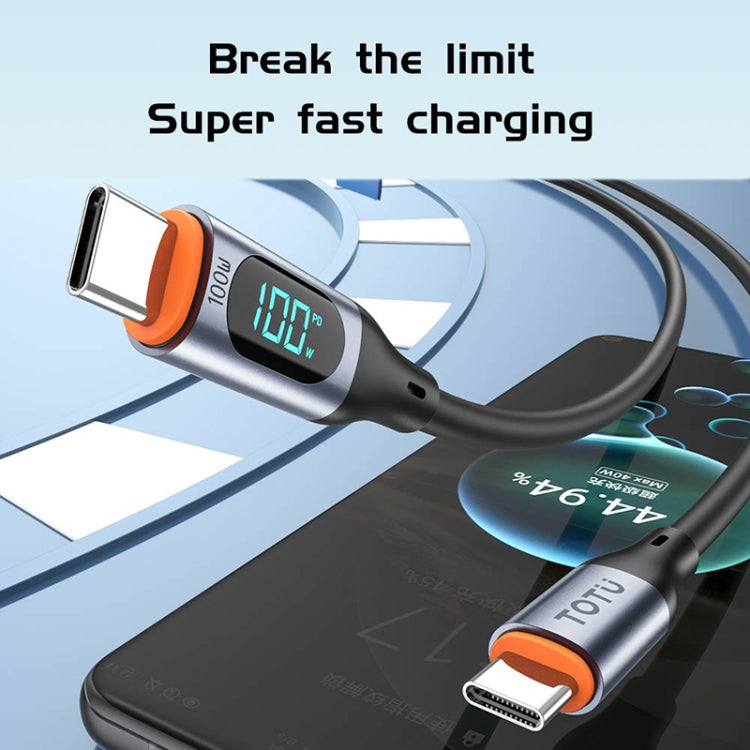 TOTU CB-7-L 15W USB to 8 Pin Digital Display Fast Charging Silicone Cable, Length: 1m(Orange) - HoMEdemic™ 