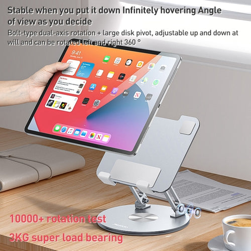 Yesido C293 360 Degree Rotating Foldable Tablet Desk Stand(Silver) - HoMEdemic™ 