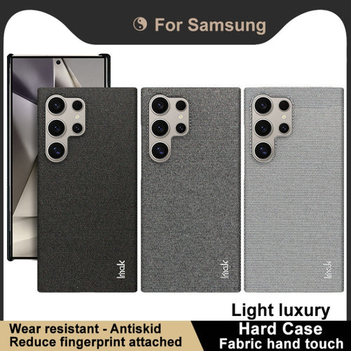 For Samsung Galaxy S24 Ultra 5G imak Ruiyi Series Cloth Texture PU + PC Phone Case(Black) - HoMEdemic™ 