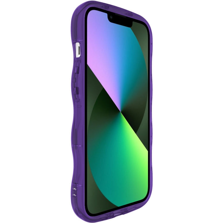 For iPhone 15 IMAK Wave Bubble Soft Shockproof Phone Case(Purple) - HoMEdemic™ 