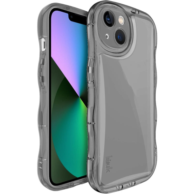 For iPhone 15 IMAK Wave Bubble Soft Shockproof Phone Case(Transparent Black) - HoMEdemic™ 